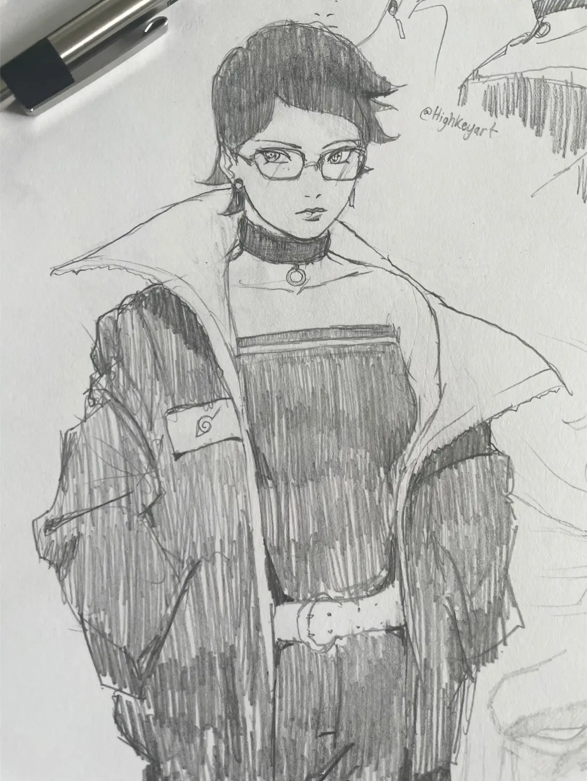 Drawing Sarada Uchiha in my style, although I don’t like her official design I still wanted to see her in my artstyle. #fyp #fypage #borutotwobluevortex #boruto #saradauchiha 