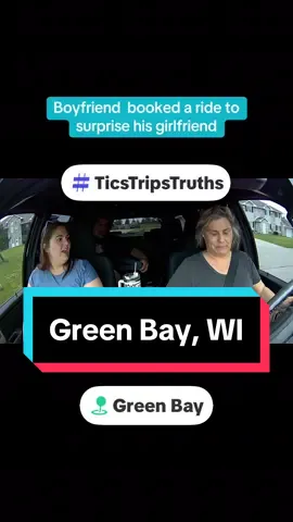 Boyfriend decided to surprise his girlfriend by booking a ride with me while I was in Green Bay, WI. #TicsTripsTruths #ubertourettes #jeannauberstories #tourettesawareness #laughteristhebestmedicine #GreenBay 