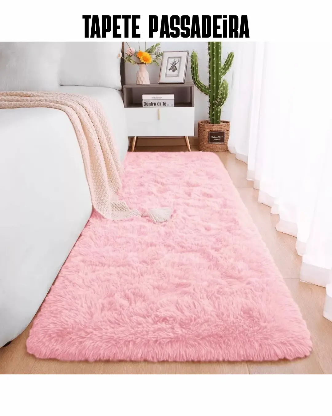 Tapete Passadeira 2,00 x 0,60 Corredor Quarto Sala Beira de Cama Felpudo Peludo Link: https://s.shopee.com.br/2qJfE1hH9b ##tapetepassadeira##promosseofertass