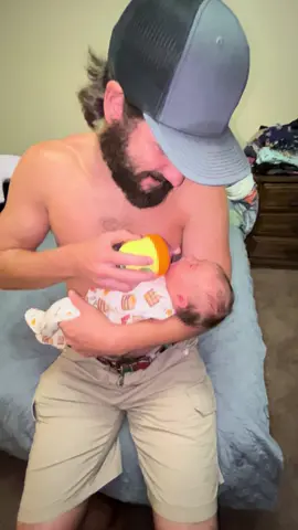 Daddy got to feed her for the first time 💕