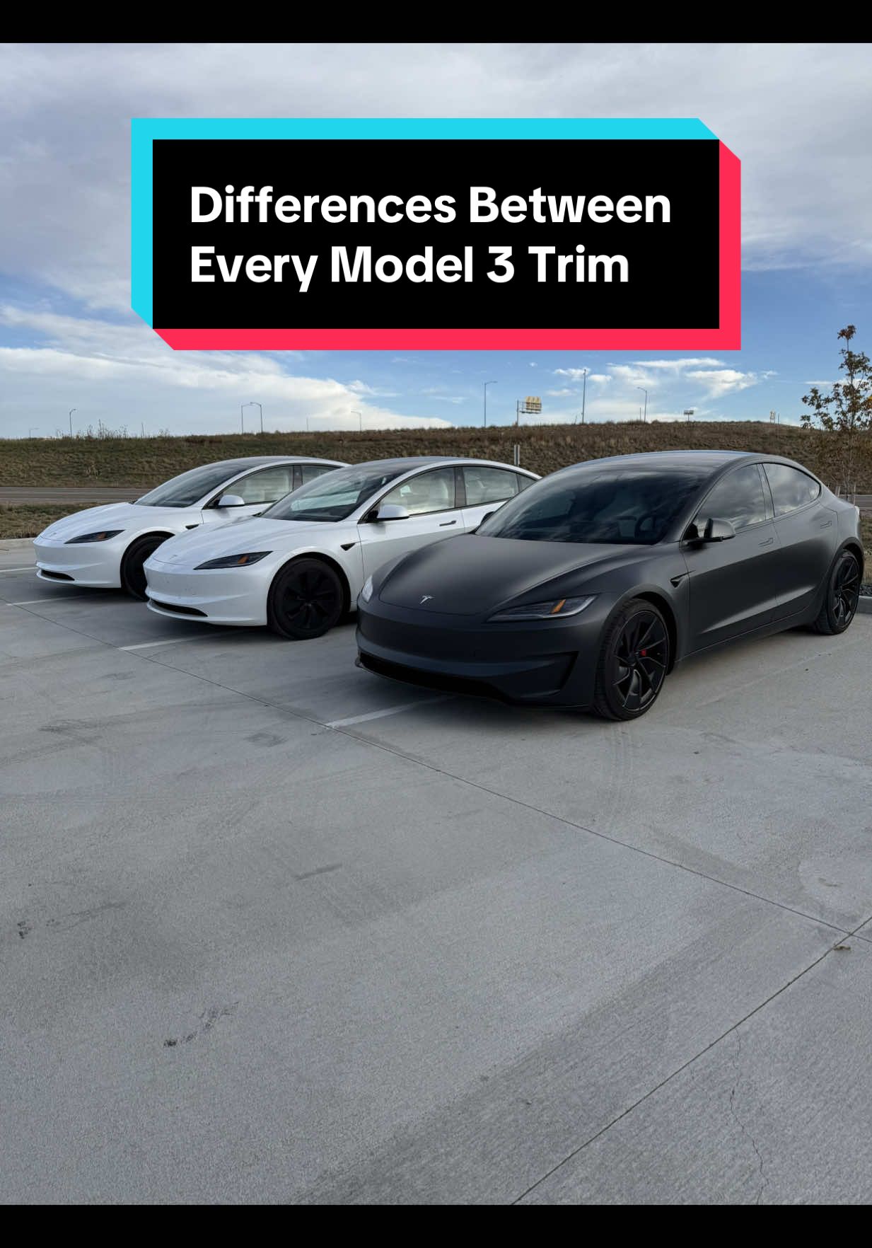 The Model 3 is such a great car no matter which trim 🔥 #tesla #model3 #teslatok #teslaflex #comparison #teslamodel3 
