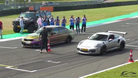 Credits to DutchCarContent on YouTube ♨️ || M5 v 911 GT3RS || #fyp #foryou #bmw #porsche #dragrace #gt3rs #m5 #f90m5 #s63engine #amg #mercedes #amgforpower #dutchcarcontent #dancewithpubgm  || @bmw , @Porsche 
