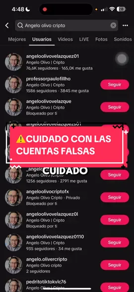 ⚠️ Atención: Cuentas falsas Debes tener muchísimo cuidado con las cuentas que se hacen pasar por mí. ✅ Jamás te vamos a escribir al interno, ni llamarte, ni seguirte. Si alguien lo hace, bloquéalo de inmediato. 🚫 Lamentablemente, ya han habido personas estafadas por cuentas falsas que escriben con mi foto, los mandan a Telegram y les hacen perder su dinero. Esto sigue pasando, aunque denunciamos y bloqueamos constantemente, aparecen nuevas cuentas casi todos los días. Por eso, tú debes estar pendiente y no confiar en mensajes directos. 🛑 Si alguien te escribe, no respondas. Solo bloquea y reporta. ✅ Si deseas comprar los manuales, el acompañamiento o acceder a nuestros servicios relacionados con Binance, hazlo únicamente desde el enlace en mi perfil, y escribe directamente al asistente oficial, Fabián, que es el único autorizado para responder. #suplantacióndeidentidad  #cuentasfalsa 