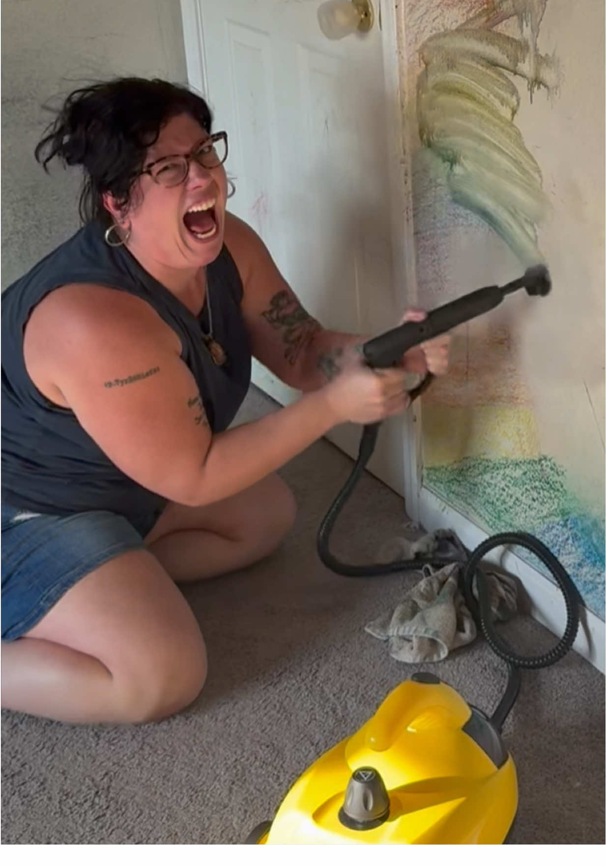 Crayon on the wall? Dusty baseboards? No worries we’ve got a SteamBot! #CleanTok #steambot  #crayongate #steamcleaner #DealsForYouDays 