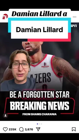 will dame be a forgotten star ? #damianlillard #shamscharania #portlandtrailblazers 