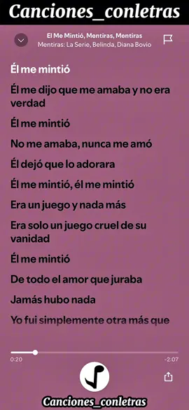 Mentiras Belinda                                       #mentirasbelinda #mentirasbelindacancion #mentirasbelindaletra #elmemintiobelinda #canciones_conletras 