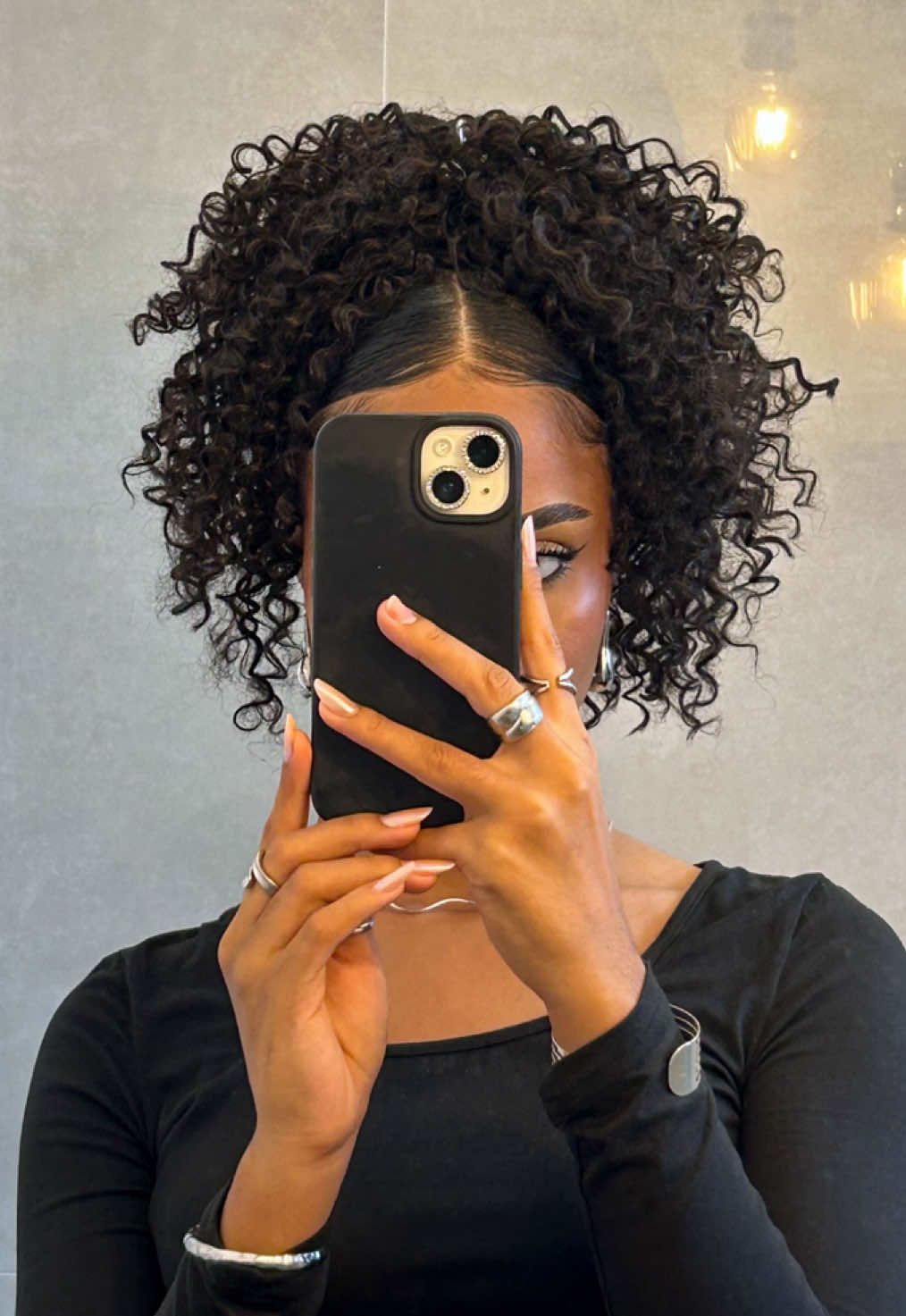 O Mini divo 🥹🥹 amei e vocês pra segue pra mais 🤌🏽💗  #transicaocapilar #cabelocurtofeminino #bigchop #penteado 