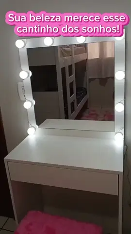 Transforme seu quarto com charme e funcionalidade!  🔗https://br.shp.ee/a1v0qb2?smtt=0.0.3✅️ 💗 Essa penteadeira rosa com LED, espelho e banco é perfeita para sua rotina de beleza. Feita 100% em MDF, compacta (50x50cm) e cheia de estilo! ✅️Entre no Nosso Grupo com Promoções Imperdíveis  🔗https://princesstati.my.canva.site/promo-ta-e-na-bellas ✅️Segue o Instagram  @promo_ta_e_na_bellas e aproveite Promoções Imperdíveis em primeira mão✋️ #PenteadeiraRosa #CantinhoDaBeleza #AchadinhoFeminino #TaNaBellasIndica #promoçãodecor 