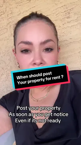 Post right away. In most case I would have tenants before the property was even ready for move-in. #realestate #landlord #az 