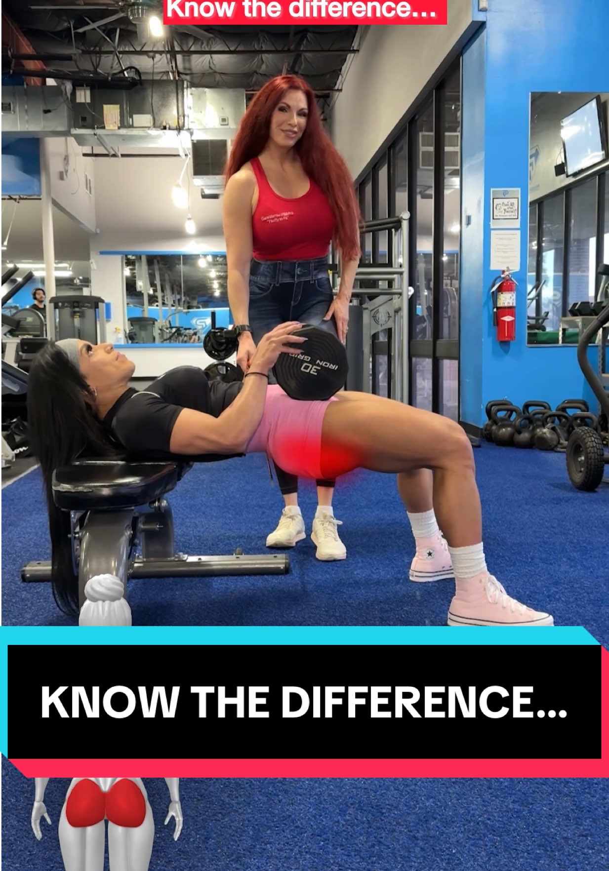 👑 Open me… Senddd this to a gym girlie who’s trying to build her glutes. Know the difference between a glute bridge, hip thrusts, and feet elevated glute bridges. Glute bridges will target mostly your upper glutes. These are done on the floor. You can use a band or weights either way is great. Hip thrusts, however, work the whole glute and give you much more range of motion. Feet elevated glute bridges target more the hamstring and lower glutes, but do fire the upper glutes a little bit also. @Merys patiño personal trainer  #fitnessgoal #fitnessjourney #beginnerworkouts #glutesworkout #hipthrust #gymmotivation #gymgirl