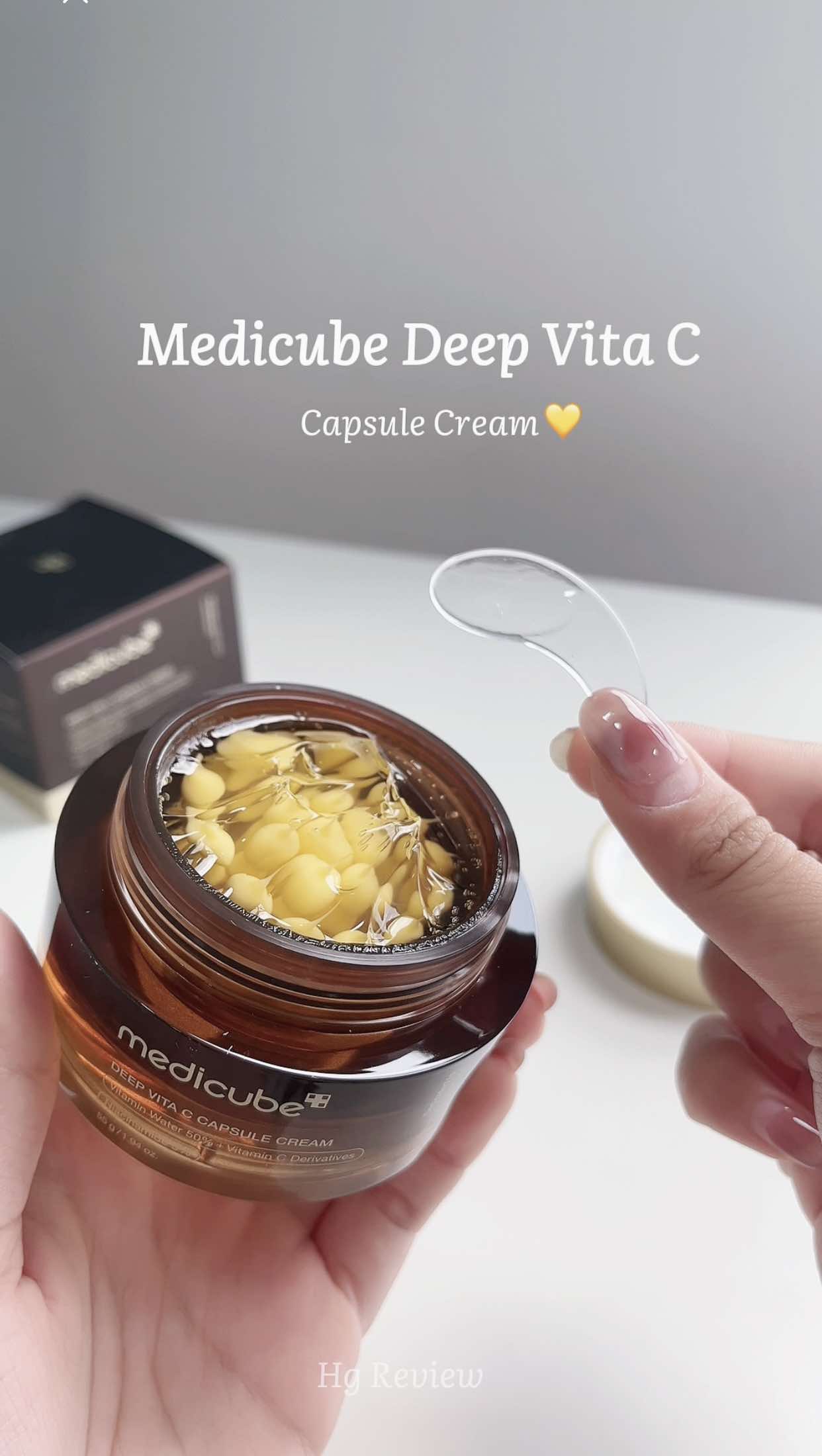Da khô xỉn màu dùng em này sáng da giảm thâmm nè 💛 Medicube Deep Vita C Capsule Cream #hgreview #medicube #medicubevitac #vitamincmedicube #medicubedeepvitaccapsulecream 