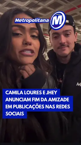 Camila Loures e Jean, conhecido como Jhey, anunciaram o fim da amizade por meio de uma sequência de stories nas redes sociais. Os dois influenciadores, que eram vistos juntos com frequência, comunicaram que a decisão foi tomada em conjunto e de forma amigável. Jhey reforçou o carinho e a gratidão que sente por Camila, destacando que, apesar do rompimento, não há mágoas entre eles.  #entretênews #tiktoknoticias 