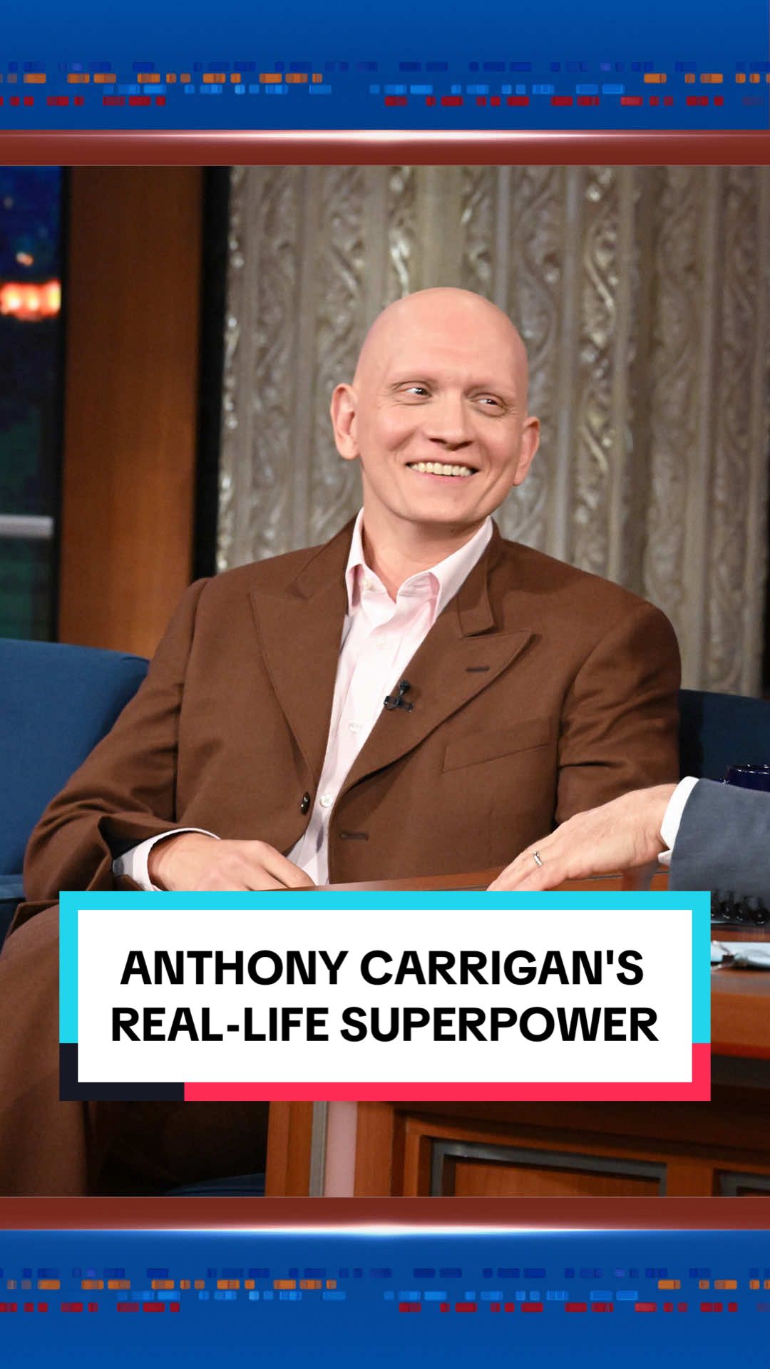 Anthony Carrigan opens up about how his alopecia transformed from a struggle into a true superpower. #Colbert #AnthonyCarrigan #Superman 