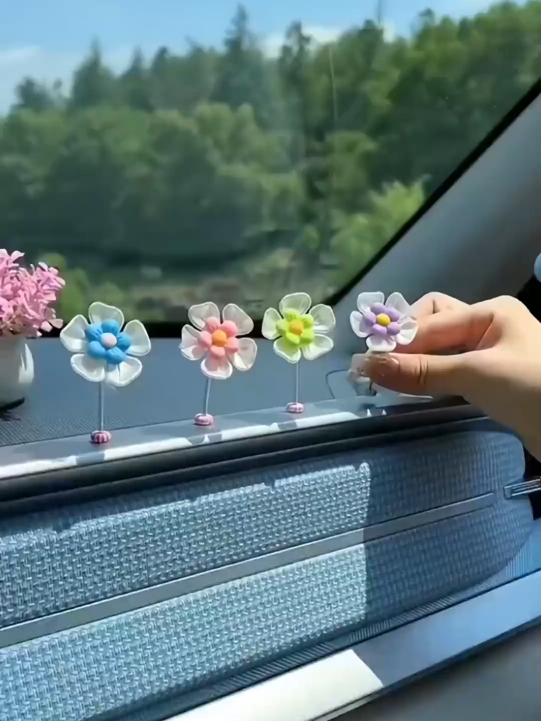 Hoa lắc lư trang trí oto , xe máy #hoalaclu #trangtri #oto