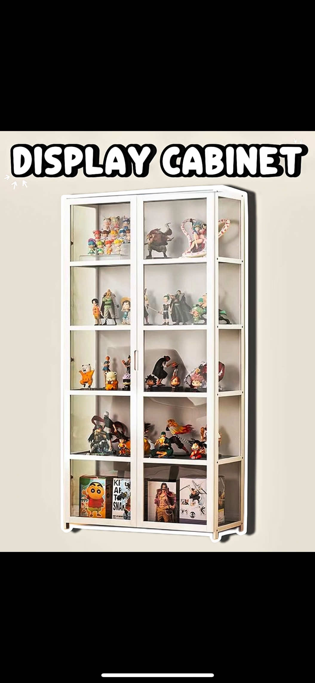 Ang ganda ng Display Cabinet na 'to! Di na aalikabukin ang mg stuffed toys at mga display ko! #displaycabinet #furniture #acryliccabinet #storagecabinet #storage #storageorganizer 