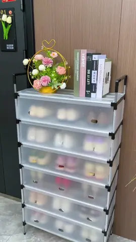 Multilayer shoe rack portable Dustproof shoe cabinet #TikTokMadeMeBuyIt #shoerack#goodthingsinlife #SummerSale #shoestoragerack#dustproof#foryou #homehacks 