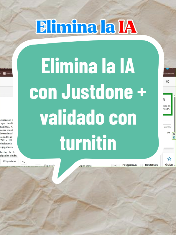 Elimina la IA con Justdone + validado con turnitin  #justdone #turnitin #eliminaria #ia 