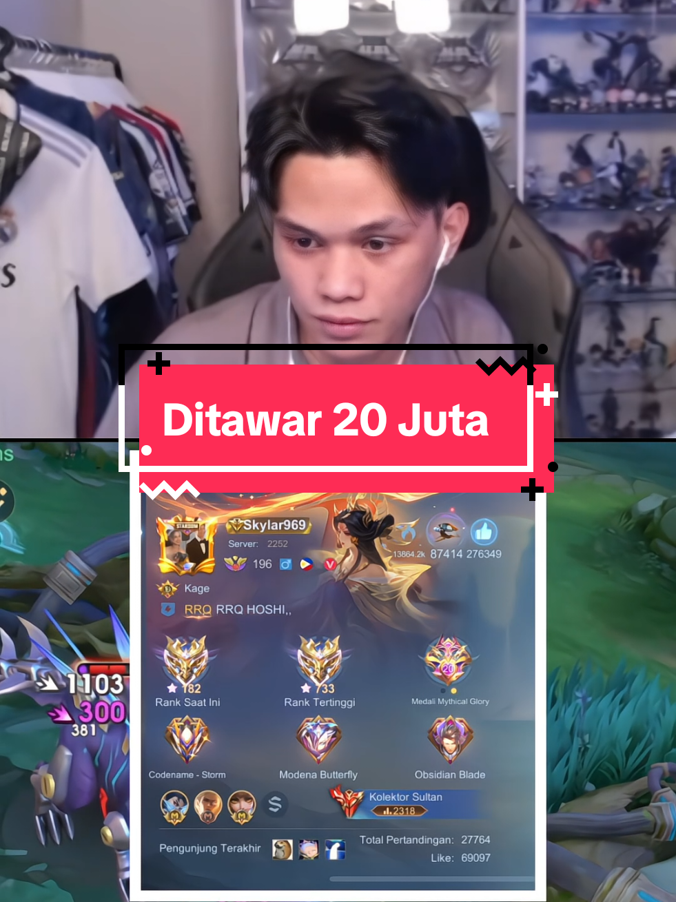 Serius akun utama Skylar ditawar 20 juta??😅😅 #MLBBALLSTAR #MLBBDinoPlanet #MLBBMysticMeow #mlbbcreatorbase #MLBBCreator 