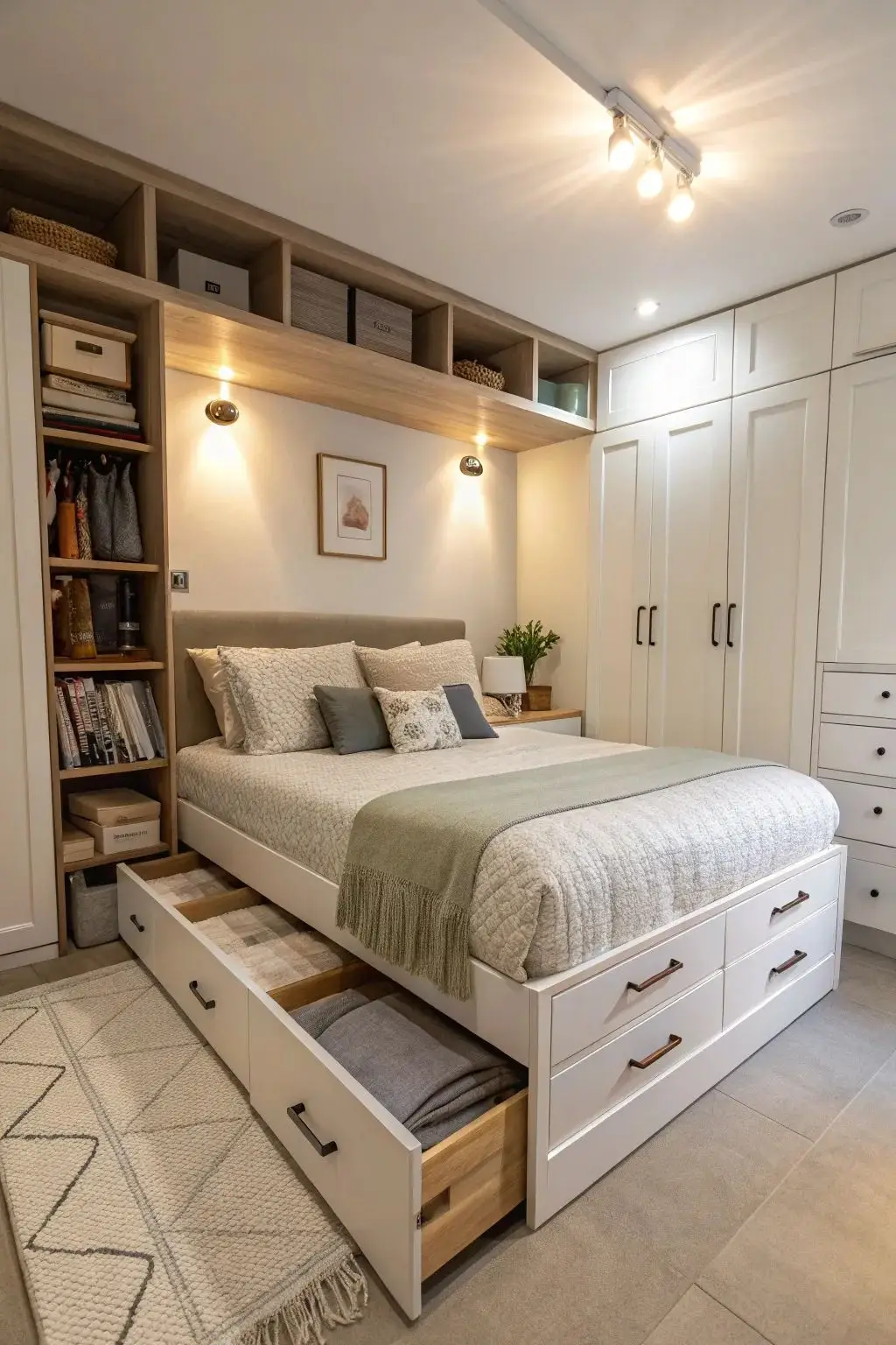 🛏️ Kamar Estetik + Solusi Hemat Tempat! Intip rekomendasi kamar dengan dipan berlaci – stylish, rapi, dan fungsional! ✨ • Desain minimalis yang bikin suasana lebih lega • Laci luas untuk simpan seprai, bantal, & aksesori tanpa lemari ekstra • Upgrade estetika dan atur rapi dalam sekejap • Nuansa kamar lebih bersih dengan finishing cat Duco putih Sumber foto: pinterest  #ruangtidur #ruangtidur #bedroom #dipanlaci #dipanlaciminimalis #interiordesign #fyp #bedframe #TikTokHome #StorageBed #FurnitureMinimalis #KamarRapi #BedFrameBerlaci 