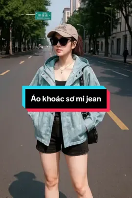 Áo khoác sơ mi Jean #trend #xuhướng #viral #thoitrang #xuhuongtiktok #thoitrangnu #aokhoac #model  @PhuongLinhshop 
