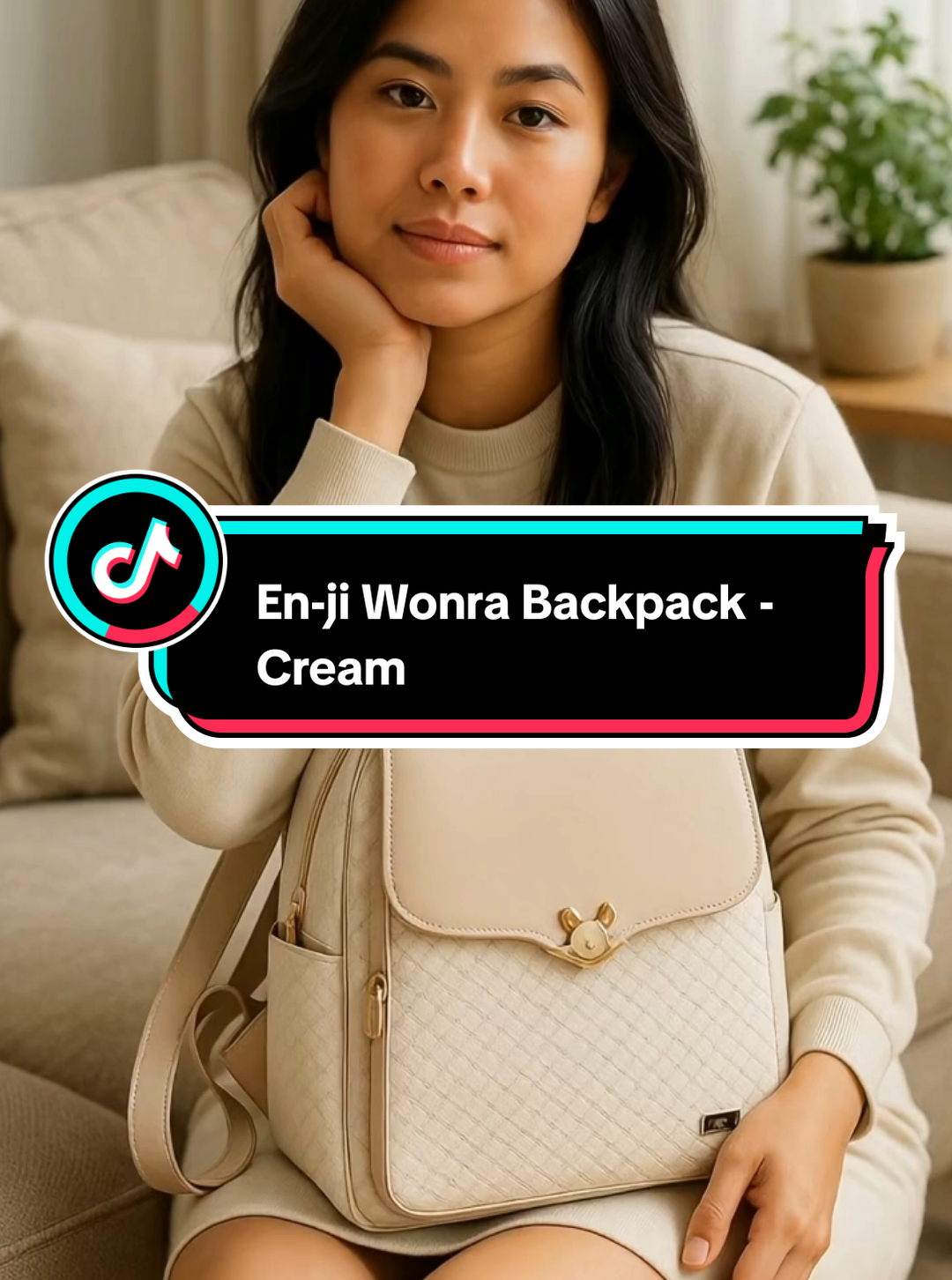 En-ji Wonra Backpack - Cream #taswanita #tasviral #promo 