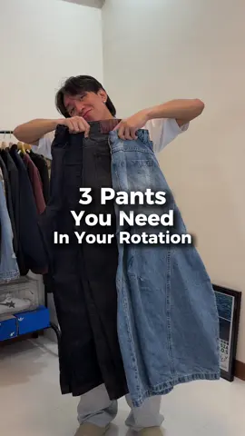3 pants you need in your rotation no they’re not skinny 👀 #baggyjeans #bluejeans #trousers #skinnyjeans #grey #sweatpants #streetwear 