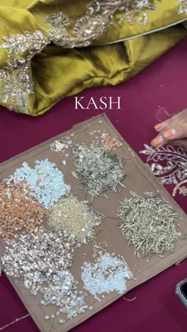Pure Pakistani hand embroidery by KASH #fy #zari #pakistanioutfit #foryou #pakistaniembroidery 