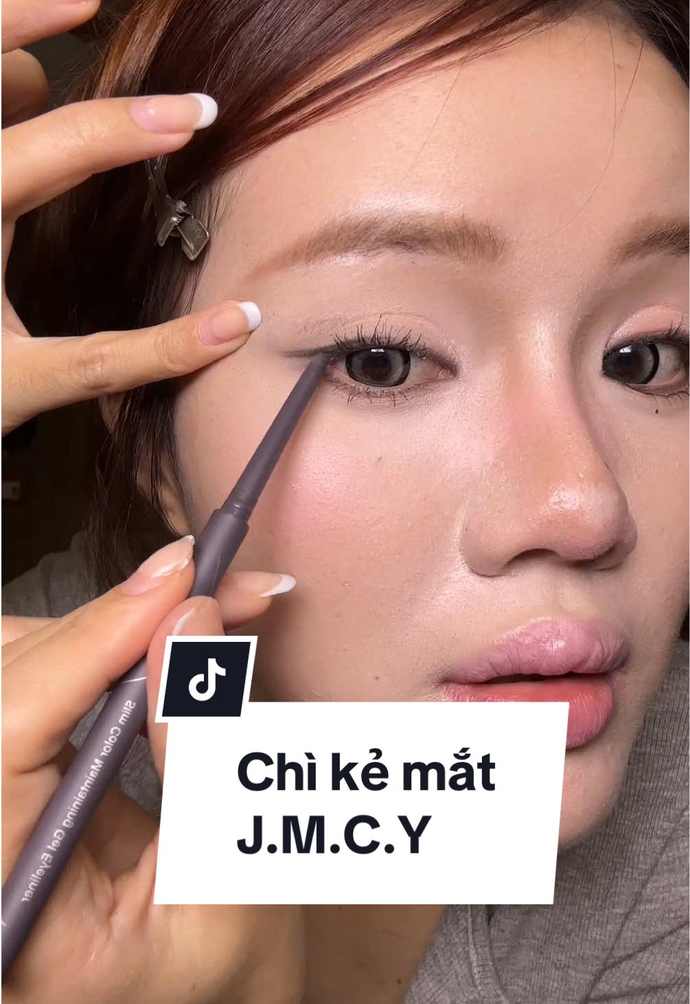Chì kẻ mắt siêu bám luôn á trời kẻ 10' tẩy trang 30' 🤡 #chikemat #jmcy #Eyeliner #makeup #lamdep 