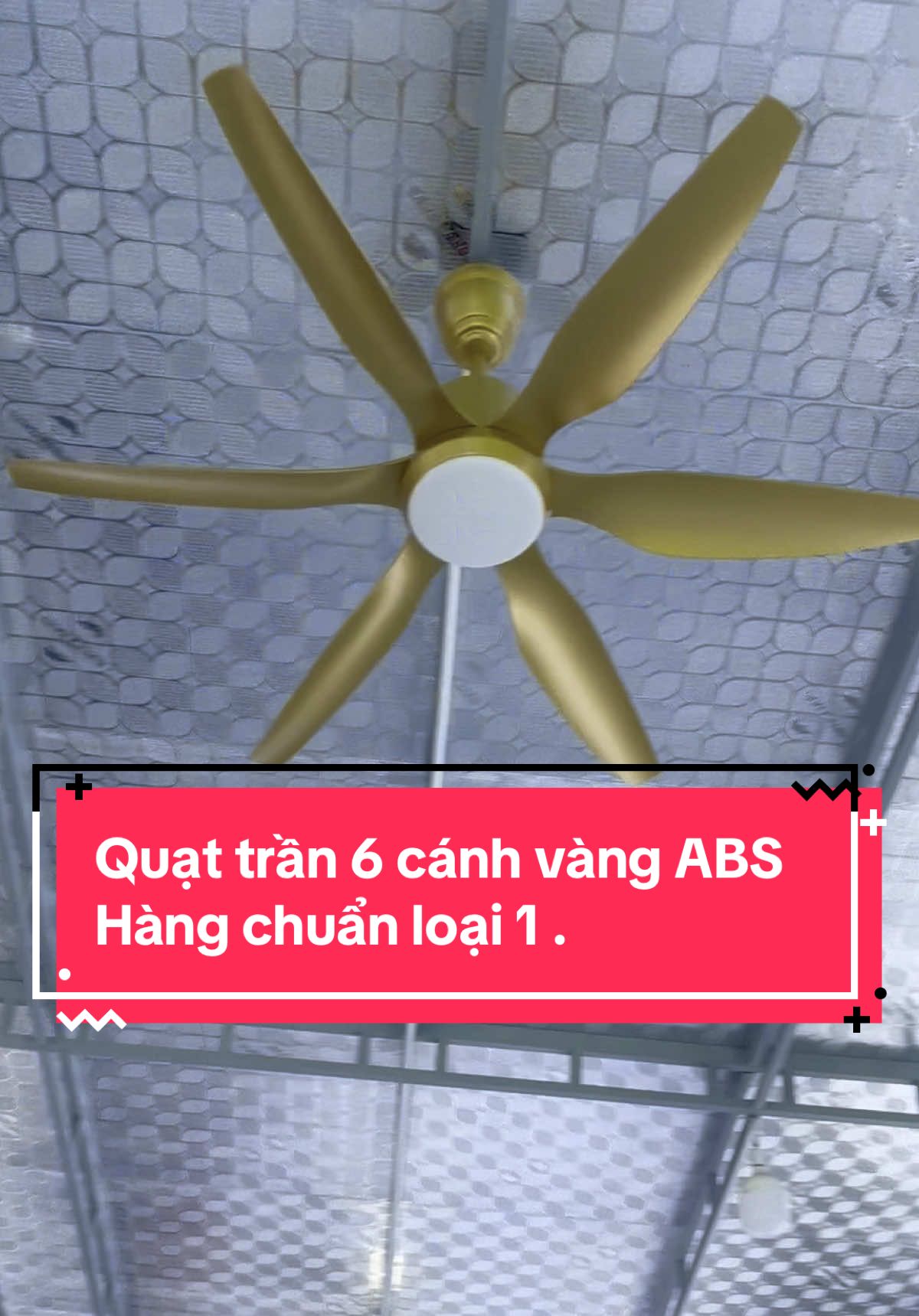 Quạt 6 cánh ABS vàng lên mái tôn cho khách , khách chị biết nói sợ mát quá mọi người ạ . #quạt #quattran #quattrangtri #quattran6canh #quattranden #xuhuong #cuahanghoangtruongled 