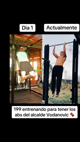 Llevo 199 días entrenando para tener los abs de Vodanovic y 31 en definición asesorado por mi nutri: Chat GPT. De vista, siempre había querido hacer barras, cuando comencé a hacer ejercicio no podía hacer ni 1, entrene un tiempo y compré mi primera jaula, ahí ya podía hacer un par con mala técnica pero algo se hacía. Hoy en día mis entrenamientos de esa época son mi calentamiento 💪🏼 seguiré entrenando para que en 1 año más lo que hago actualmente sea recién una entrada en calor 🔥  #FitnessChile #FitnessEnCasa #DefiniciónMuscular #ProgresoFitness #TransformaciónFitness #NaturalProgress #motivacion 