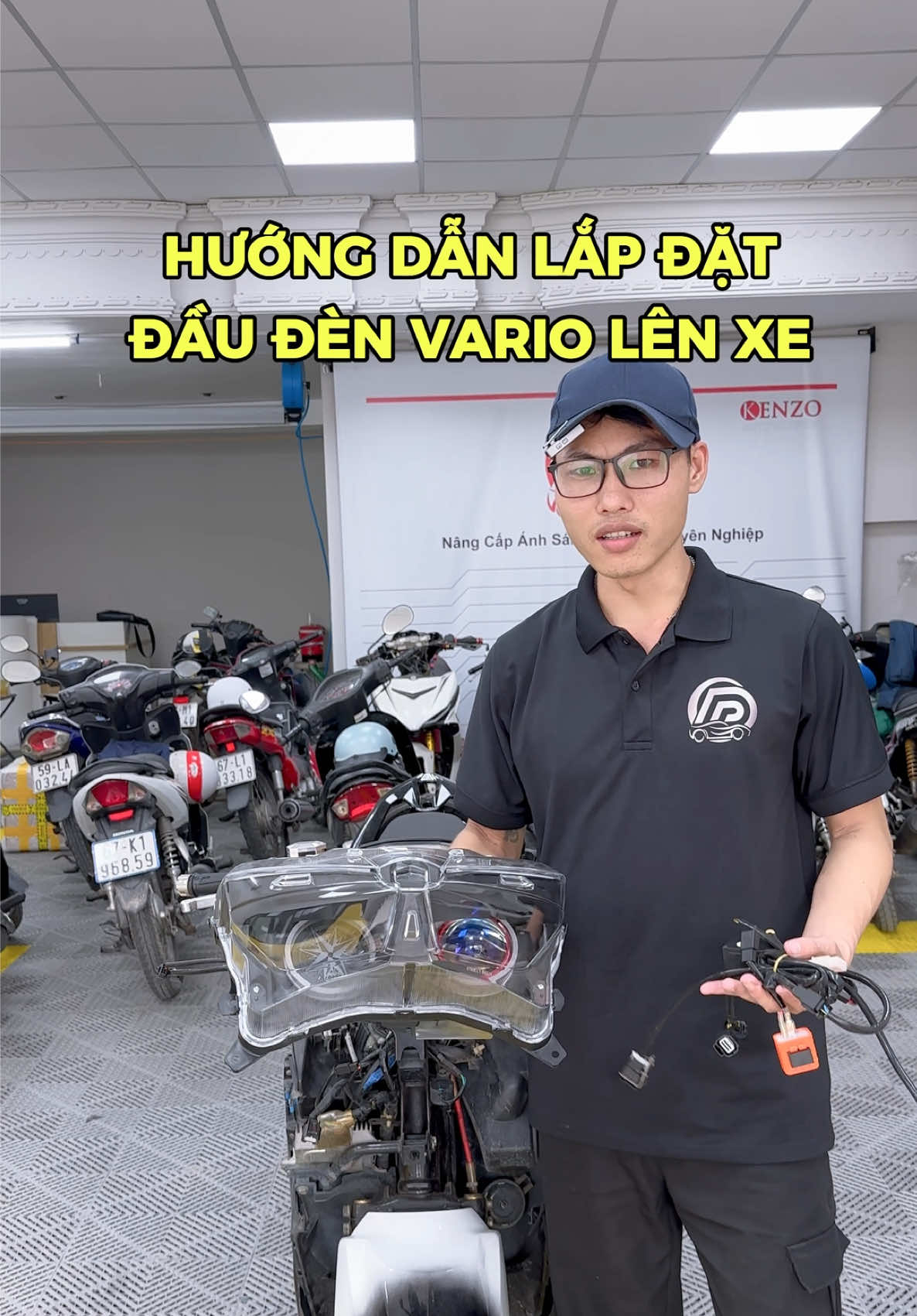 Hướng dẫn anh em cách lắp đầu đèn Vario 1 Bi cầu + Sharingan #dp #dpauto #audivario #vario 