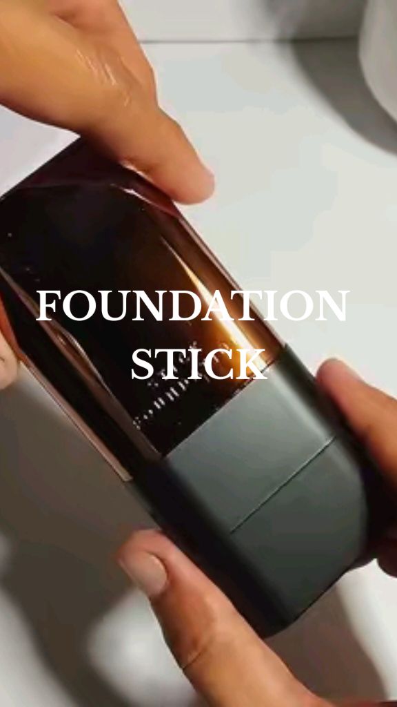 Kakashow foundation concealer make-up stick. Lightweight foundation suitable for all skin types. Powder finish and easy to blend. Foundation stick and blending brush included. #foundation #makeup #fyp #musthave 