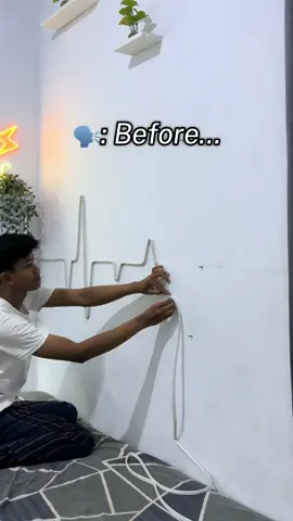 before lampu led neon flex jadi aesthetic 😭 #neonflex #kamaraesthetic #dekorasikamar #fyp #aesthetic 