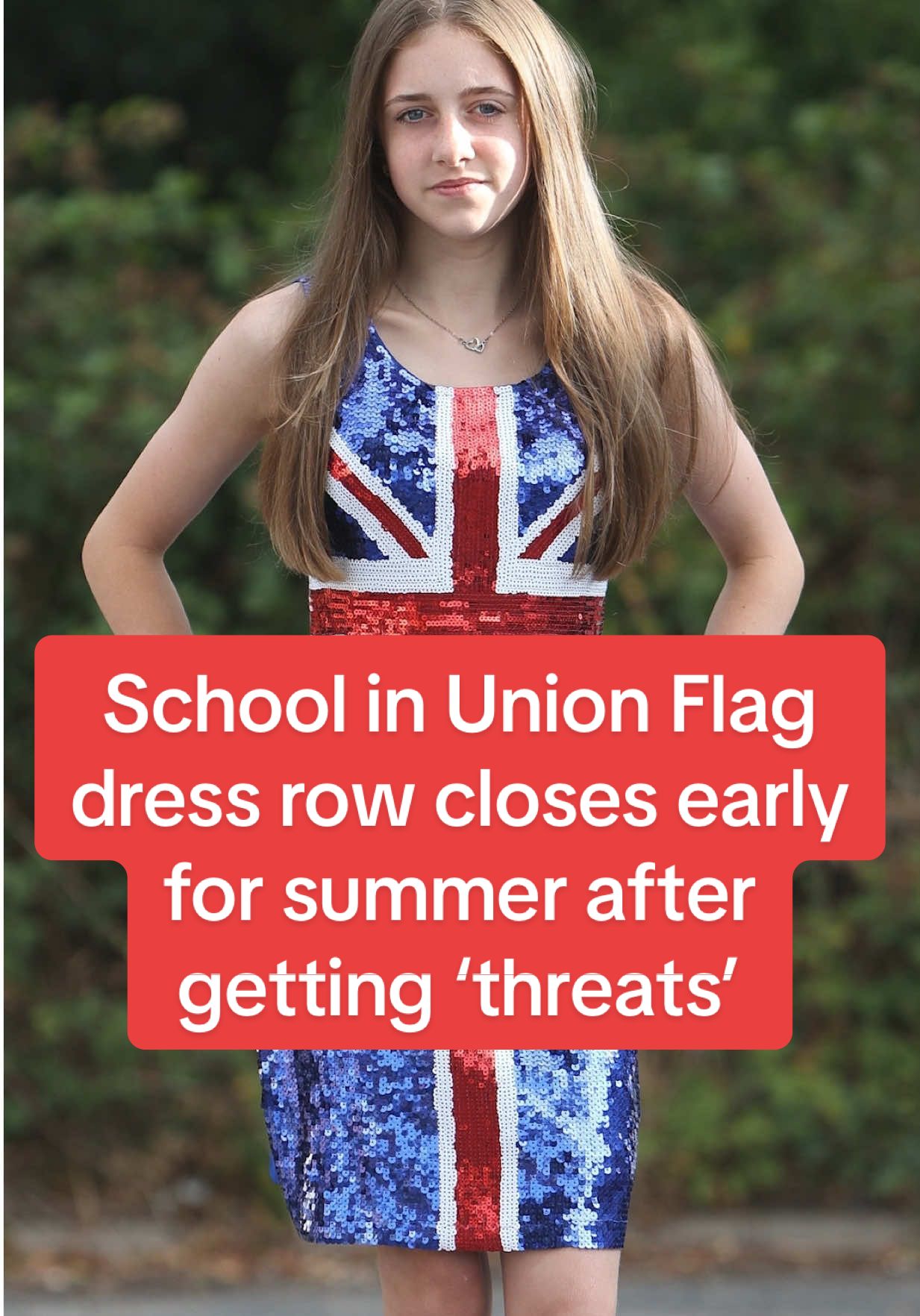 The school embroiled in the Union flag dress row has been forced to close early for the summer after receiving 'extremist threats'.