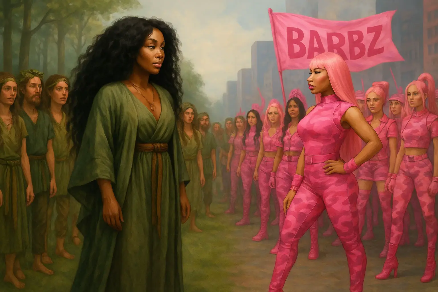 I LOVE BOTH OF EM#fyp #barbz #sza #beef #nickiminaj 