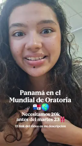 link en mi perfil Cambiemos la historia juntos! 🇵🇦‼️🌎  #panama #mundialoratoria #apoyo  #ptytalento 
