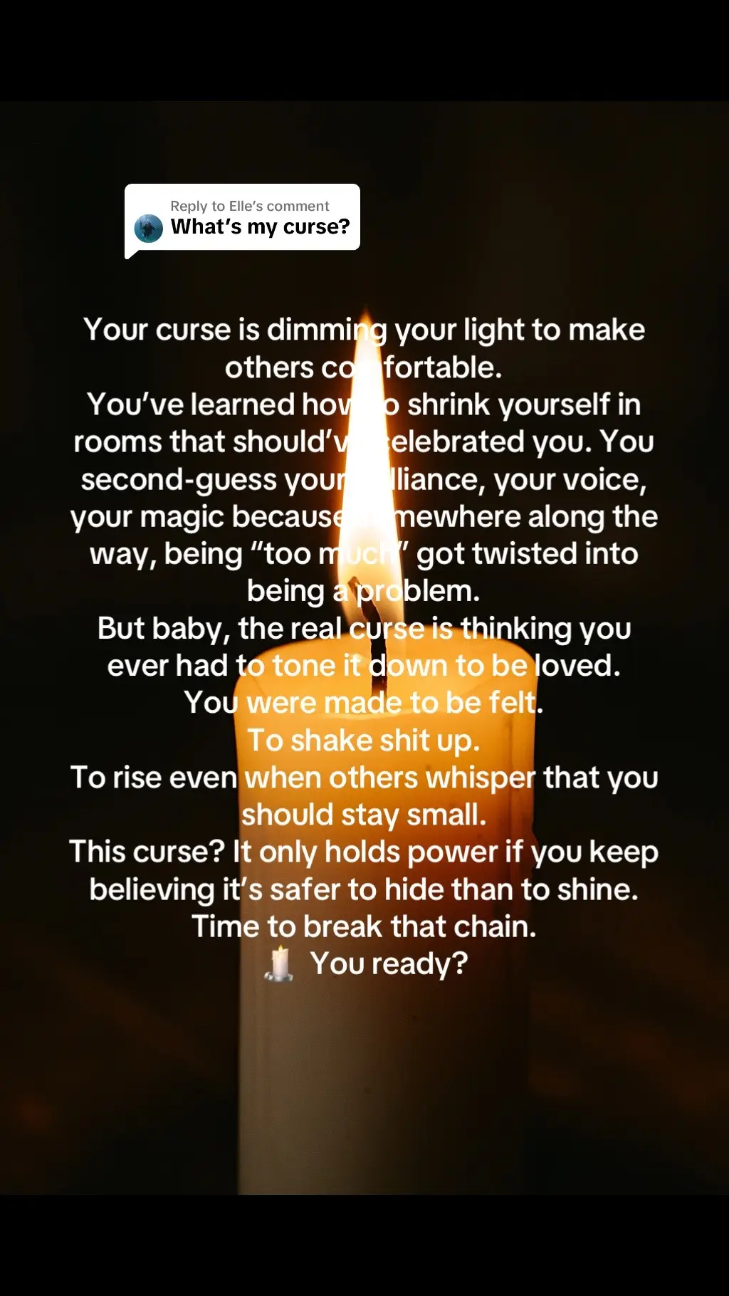 Replying to @Elle #ClarityByNicole #SpiritualAwakening #RevealMyCurse #ShadowWork #TikTokSpiritual #MysticVibes #EnergyReading #SoulTruth #WitchTok #ViralSpiritualContent