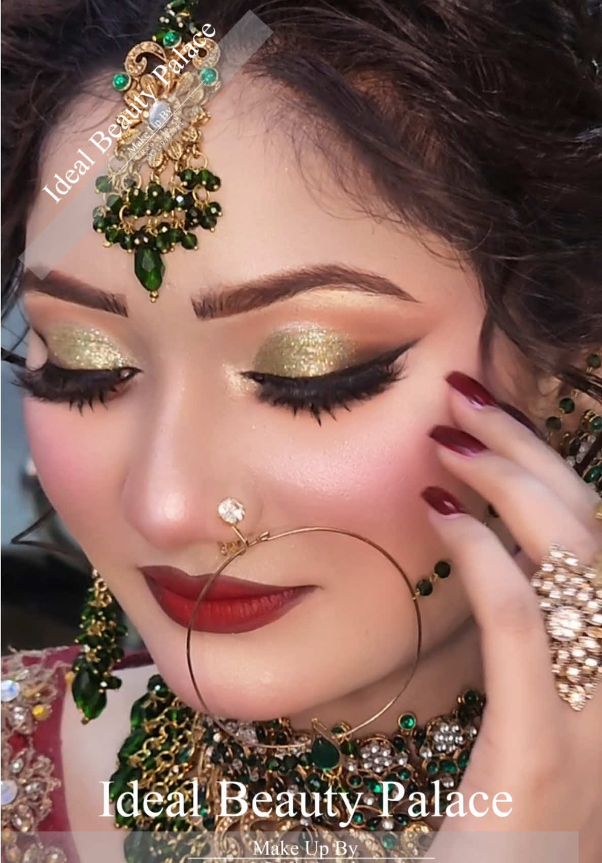 “Barat glam on point 💫 Stepping into the spotlight with elegance.”❤️ #Baratmakeoverby #Ideal❤️ #glowymakeup  #barat #walima #viralvideo #grow #viral #account  #foryoupage #partymakeup#beautifulbride #tiktok #pakistanibride #model #mehandi #comperison #glamlook #makeuptiktok #Happybride #bestsaloon #bridaltiktok #hairdyetransformation #haircutchallenge #classy #followme #fashion #happy #foryou #viralvideos #trending #fyp #makeuplover #makeupartist #makeuplook #bridalmakeup #follow #beautyblog #picoftheday #beautymakeup #beautiful #pakistan #goodluck #foryou #layscricketfan #viralvideo #fyp #music #trending #tutorial 