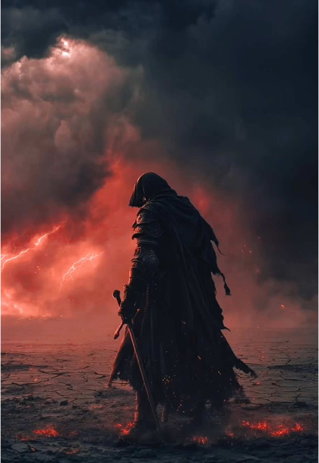 Darkness through the storm. #darkfantasy #darkness #storm #redsky #epic #aura #cinemetic #epicness #knight 