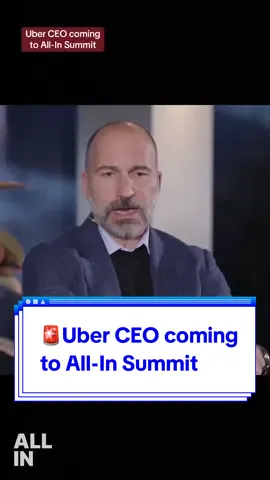 🚨 All-In Summit Speaker Announcement: Dara Khosrowshahi -- CEO, Uber -- +43% YTD, ~$190B market cap (hit new ATH in July) Dara will join the besties on stage at the 2025 All-In Summit! Tickets: https://allin.com/summit 2024 Recap: https://youtu.be/7mk4URDx-2k