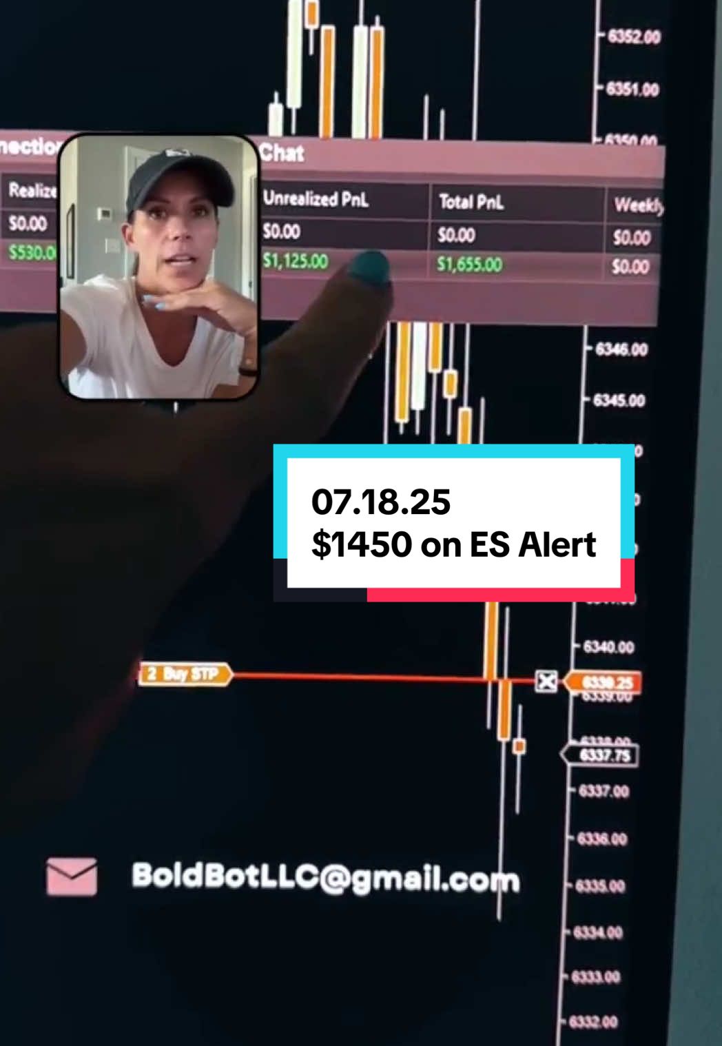 Conversation you can’t really follow because I’m answering different comments and of course I don’t answer just one at a time.☠️🤣 this was an ES short from @Live_BoldBot | Futures Trader alert! I had 4 minis on this. Two already hit TP1 and the other two had a trail stop. $1450 on one trade… size down to just micros and that’s still $145! #tiktoklive #livehighlights 