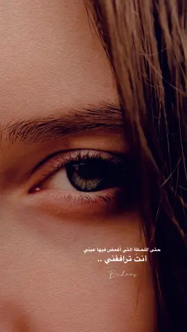 حتى اللحظة التي أُغمض فيها #عيني أنتَ ترافقني .🩵 