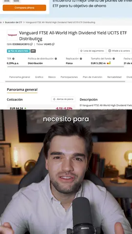 💸Cuánto DINERO para VIVIR de los DIVIDENDOS? #finanzas #dinero #ahorro #libertadfinanciera💰 #syp500 #indexados #invertir 