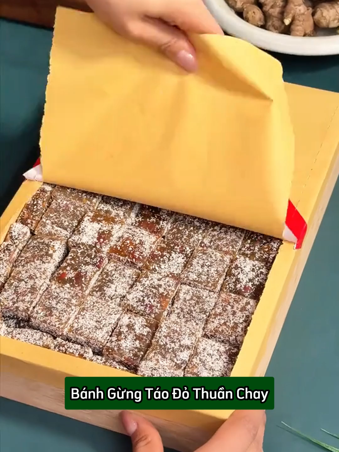 Bánh gừng táo đỏ bổ dưỡng không đường.