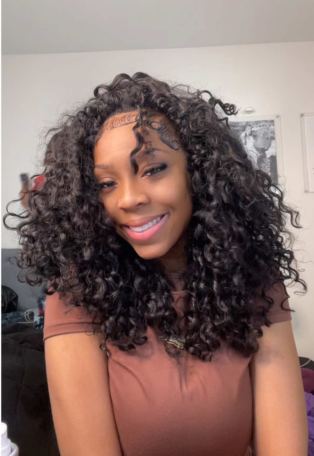 PART 2 styling my hair 😍 @AshineHair #deepwave#ashinehair#bundles#fyp#vocationhair #hairtutorial #curlyflipover #styling 
