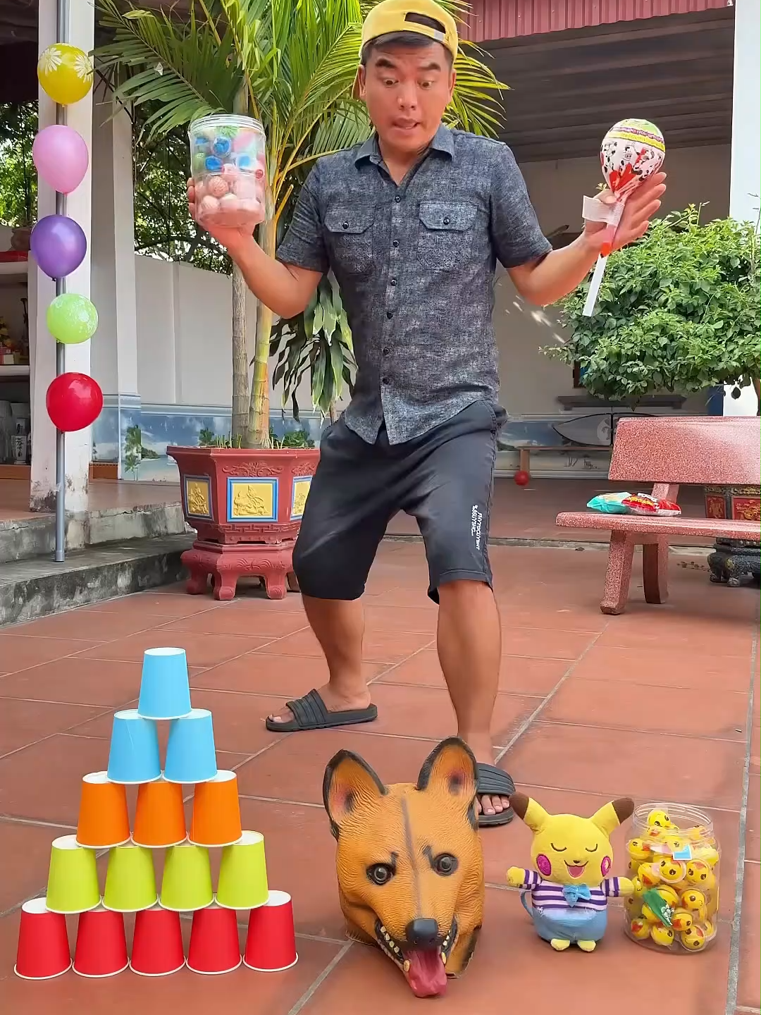 Pikachu and dog#funnytiktok #LifeHack #bushcraft #prank