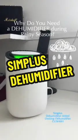Rainy season = more moisture = dehumidifier to the rescue! #simplus 