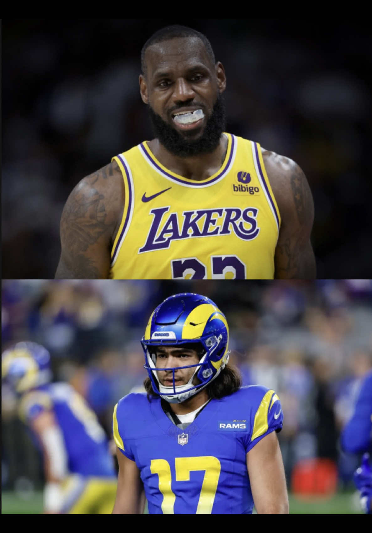 Puka Nacua is a LeBron glazer 😂😭 #pukanacua #lebronjames #nfl #NBA #nfledit #nbaedit #basketball #nfltiktok #nbatiktok #sportsedit #fyp #viral #flockbrowns #airplanemode #overtime 