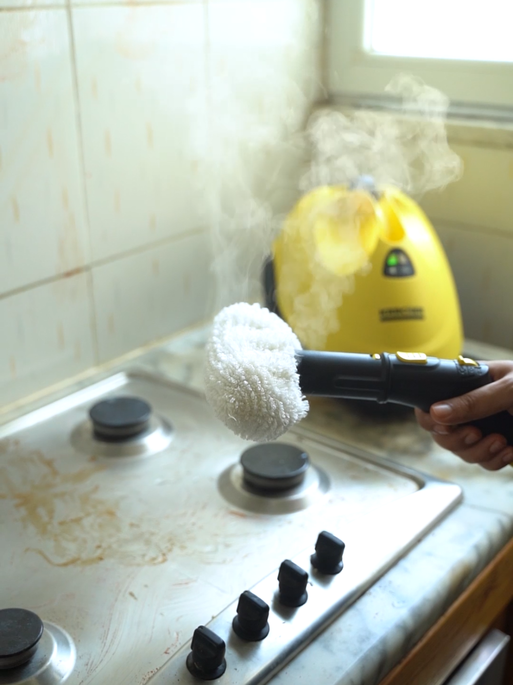 ASMR Nettoyage Cuisine 🧼✨ avec le Nettoyeur Vapeur SC2 de Kärcher 🔥 #asmr #asmrcleaning #karcher  #karchertunisie#vapeur 