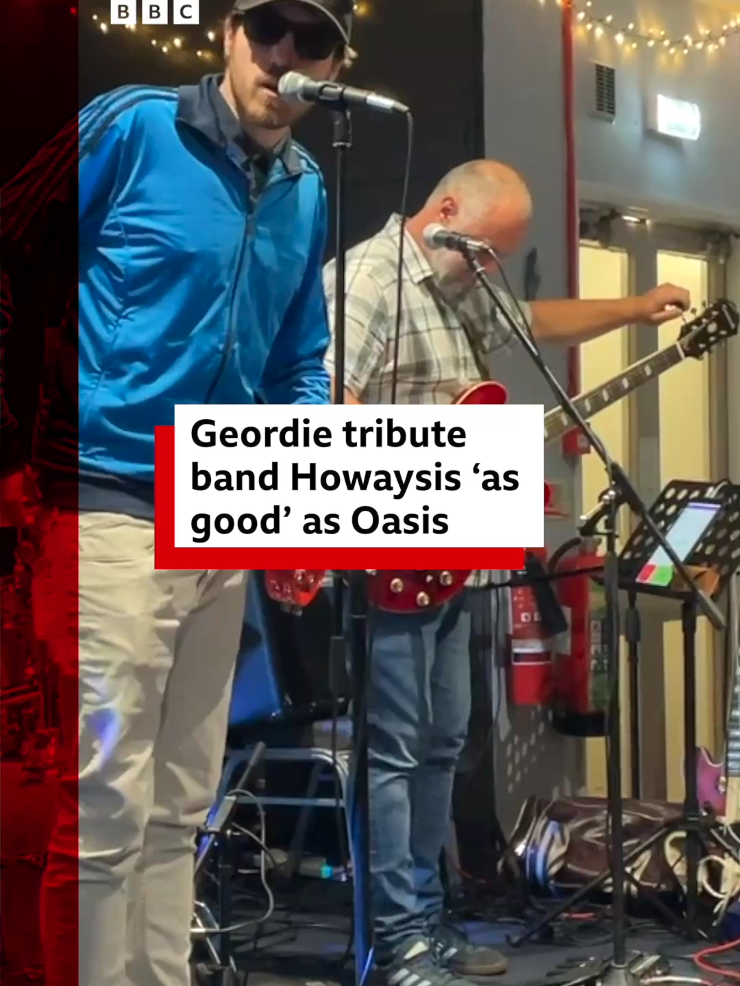 Oasis fans who missed out on tickets made do with the next best thing - a Geordie tribute band. #Oasis #Howaysis #Geordie #TributeBand #Gig #Newcastle #NoelGallagher #LiamGallagher #BBCNews
